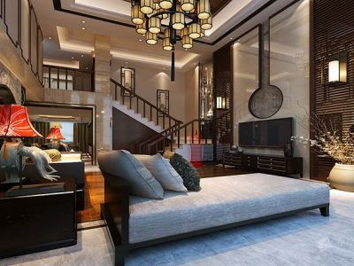 泰禾大城小院-300㎡-中式风效果图