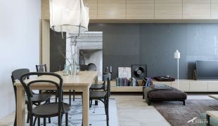 宝地银河广场-71㎡-现代风效果图