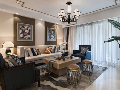 壹代城-125㎡-新中式风效果图