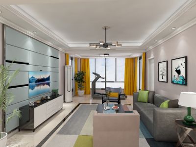 凤凰花园-118㎡-现代风效果图