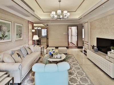 西湖春天-140㎡-欧式风效果图