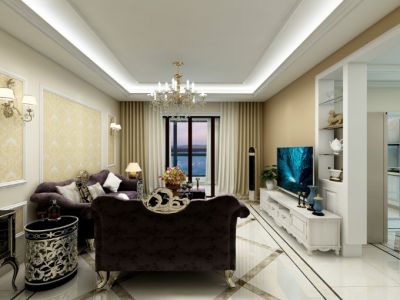 四季雅居-129㎡-欧式风效果图
