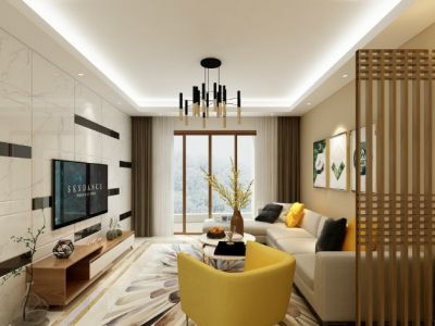 罗曼蒂克-99㎡-北欧风效果图