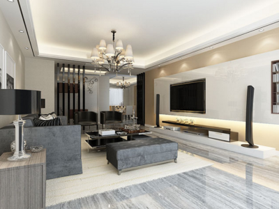 翡翠水城-127㎡-现代风效果图