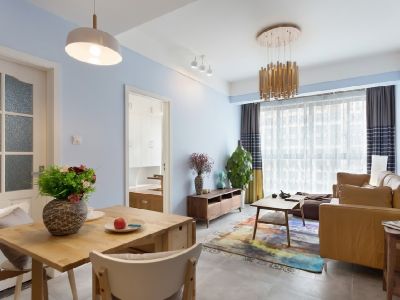 天翔花苑-66㎡-极简风效果图