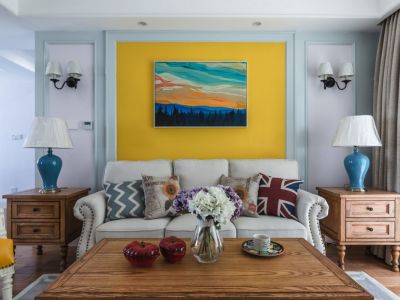 龙湖龙誉城-86㎡-欧式风效果图