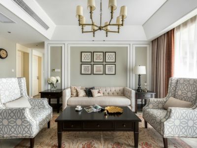 九龙仓繁华里-129㎡-美式风效果图