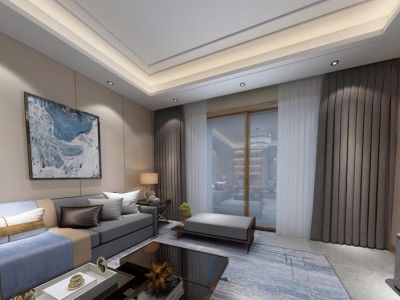 外滩首付8幢1001室-180㎡-现代风效果图