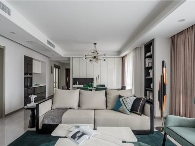 开隆公寓-140㎡-现代风效果图