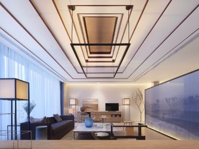 汤臣一品-220㎡-中式风效果图