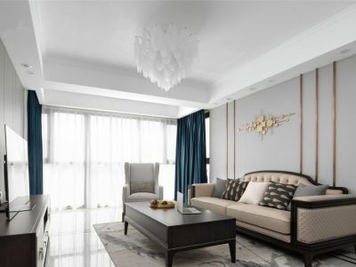 海联花苑-131㎡-美式风效果图