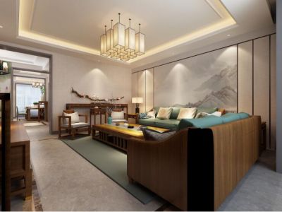 金科·世界城-126㎡-新中式风效果图