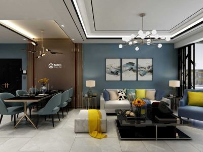 黄金花园-116㎡-轻奢风效果图