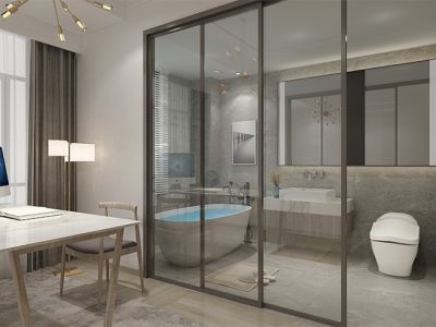 龙景国际-122㎡-轻奢风效果图