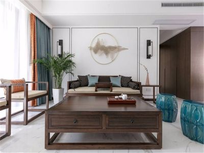 祥源文旅城-137㎡-新中式风效果图