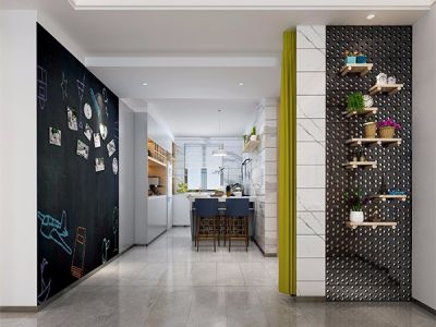 万兴隆·御景城-93㎡-简约风效果图