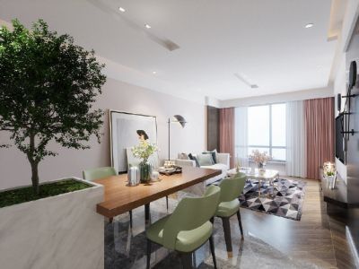 世纪城-94㎡-北欧风效果图