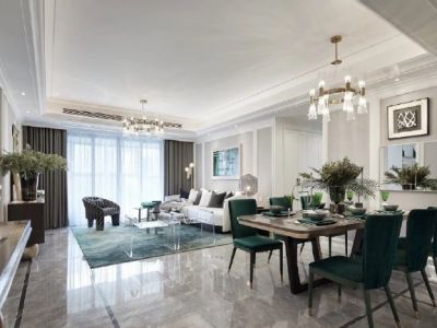 金色蓝镇-108㎡-现代风效果图