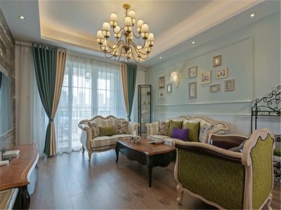 同昇玫瑰庄园-128㎡-美式风效果图