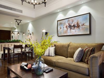 云溪名都-126㎡-美式风效果图