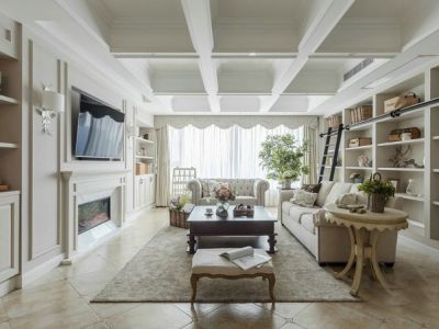 优山美地-120㎡-美式风效果图