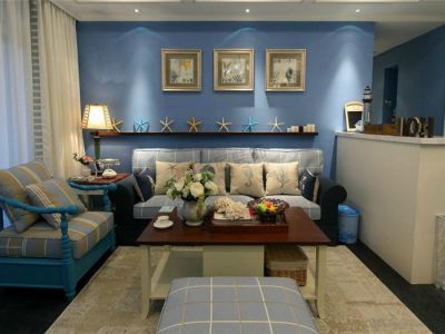 瑞兰上城-110㎡-地中海风效果图