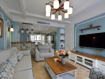 生源之春-130㎡-美式风效果图