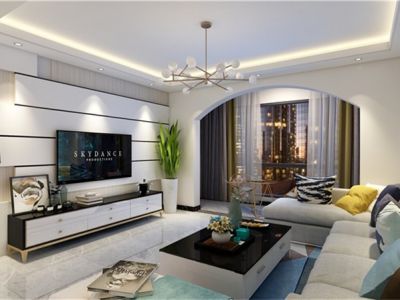 新华城东郡-110㎡-现代风效果图