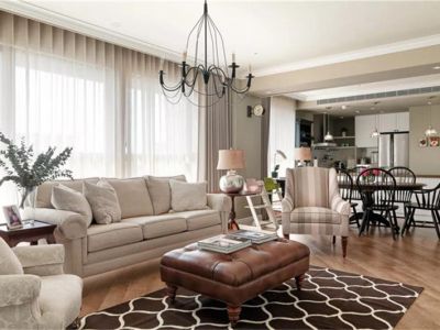 国建红郡-120㎡-美式风效果图