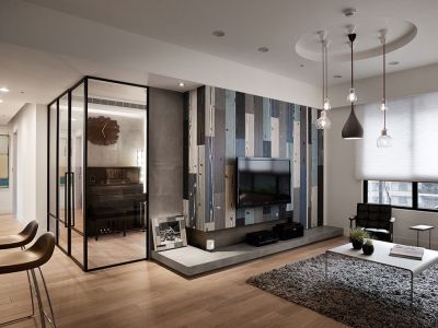 120㎡北欧风格三居室家装设计案例赏析