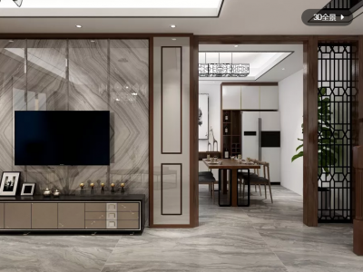 MOCO新世界-163㎡-新中式风效果图