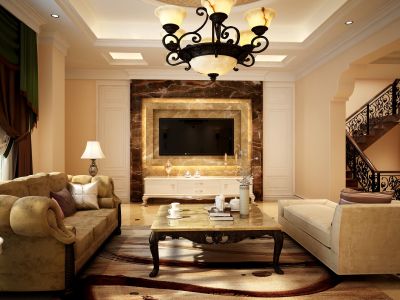 新新家园-450㎡-美式风效果图