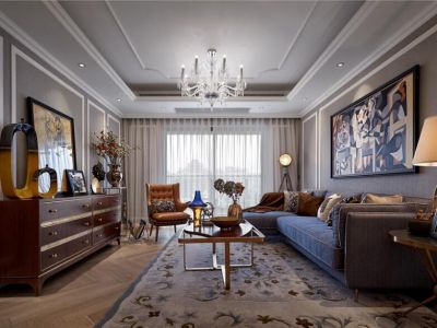 同德晨曦园-128㎡-美式风效果图