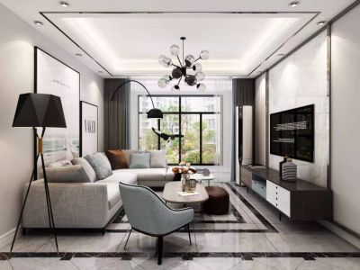 万嘉国际92㎡现代风格三居室装修案例