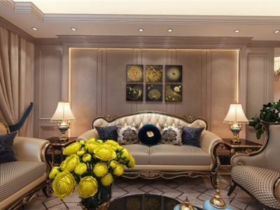 国建红郡-120㎡-欧式风效果图