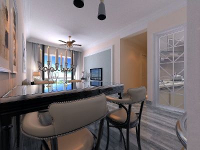 同泰公馆-110㎡-欧式风效果图