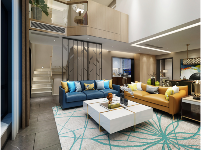 澜悦龙城-180㎡-现代风效果图