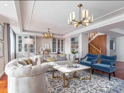 台儿庄翰林府邸-200㎡-美式风效果图