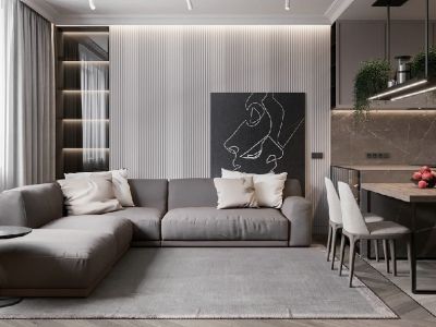 御峰园-158㎡-现代风效果图