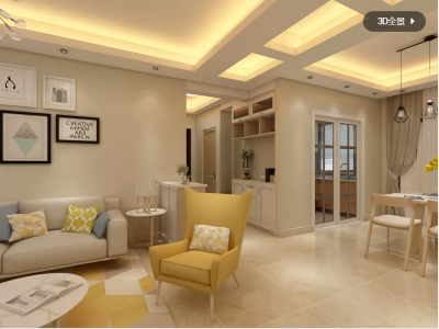 昌建天成-120㎡-北欧风效果图