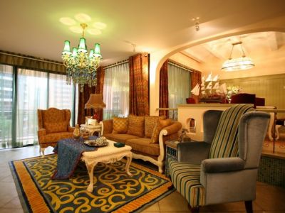 欧城联邦-126㎡-地中海风效果图