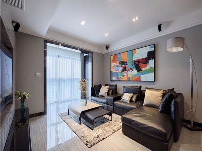 彩虹城115平米三居室装修现代简约风格案例