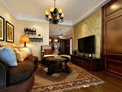 嘉源红郡-97㎡-绚丽风效果图