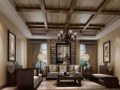 中德英伦城邦-220㎡-美式风效果图