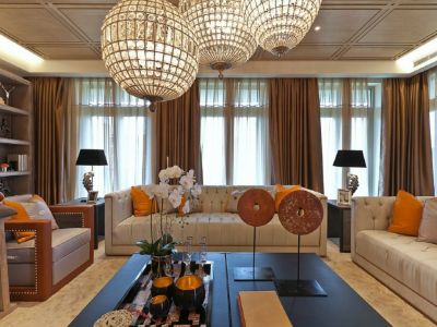 鹃城帝景-143㎡-美式风效果图