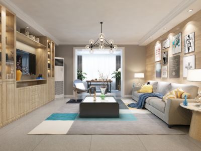 北亚花园-176㎡-北欧风效果图