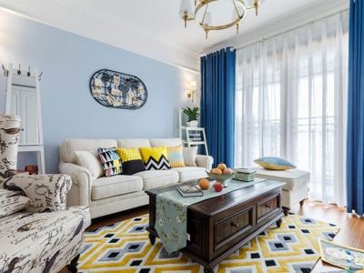 希望未来城-98㎡-美式风效果图