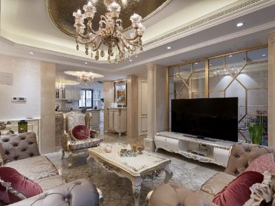 兴政西里-120㎡-欧式风效果图