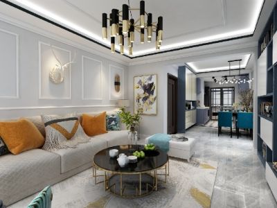 周庄嘉园-120㎡-现代风效果图