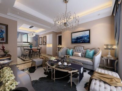 奥林匹克花园-95㎡-欧式风效果图